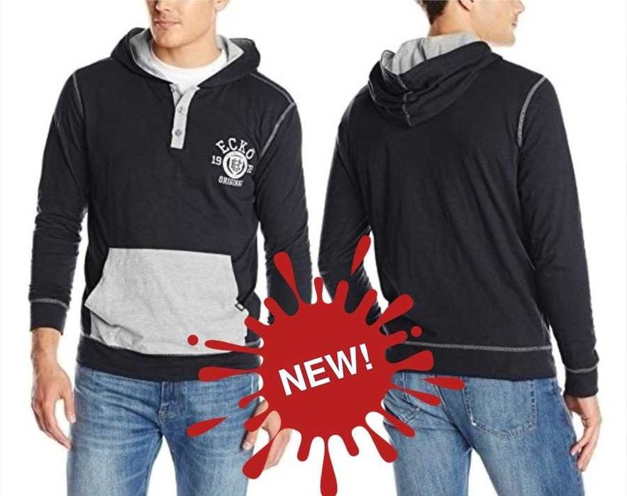 ECKO UNLTD – Мъжки суичър с качулка в черно "BLACK HOODIE" M-L-XL нов