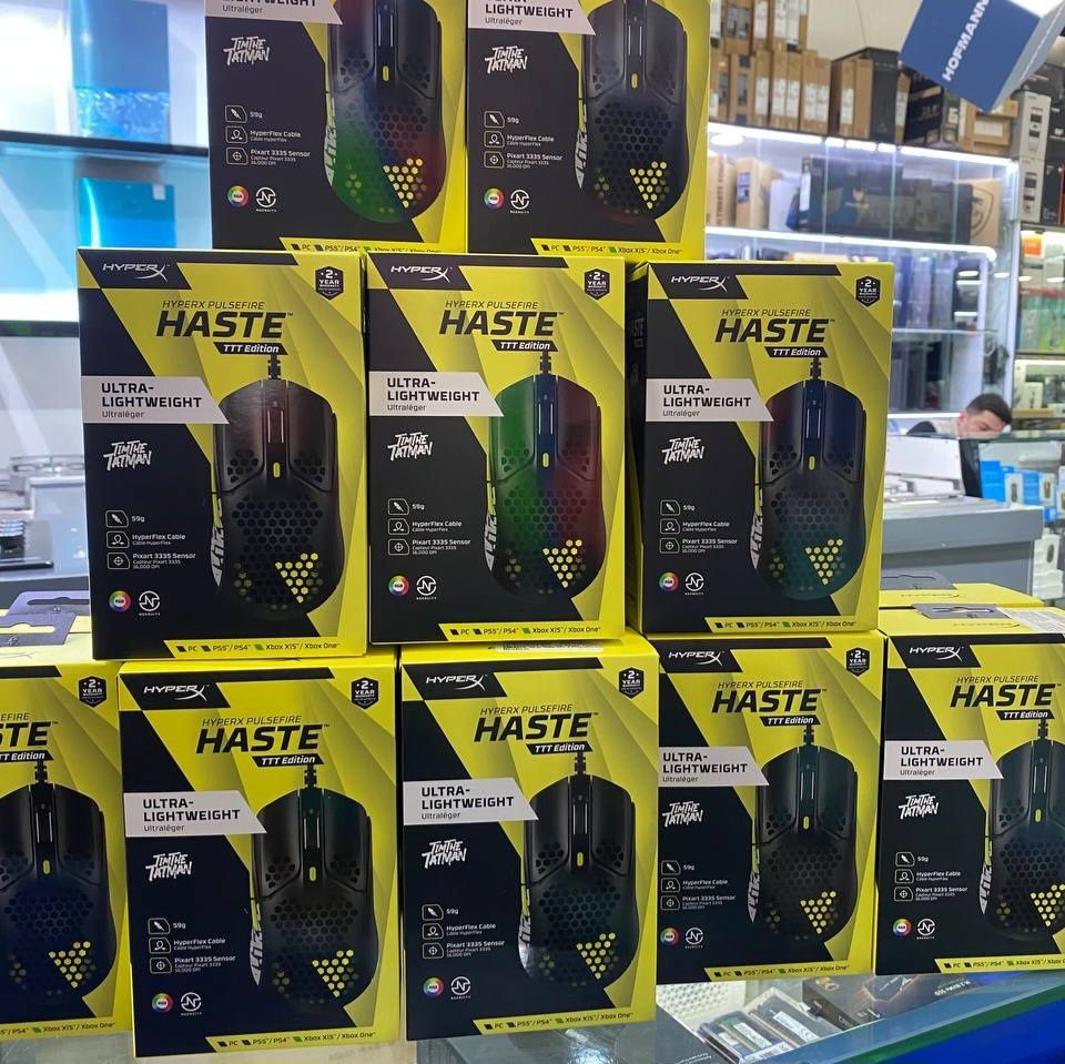 Топ! Hyperx Pulsefire Haste Black TTT мышка/мышь
