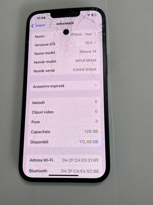 Iphone 14 liber 128 gb spart fata spate