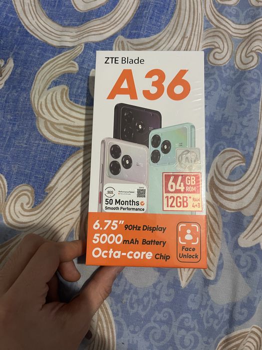 Телефон запакованный новый ZTE A36