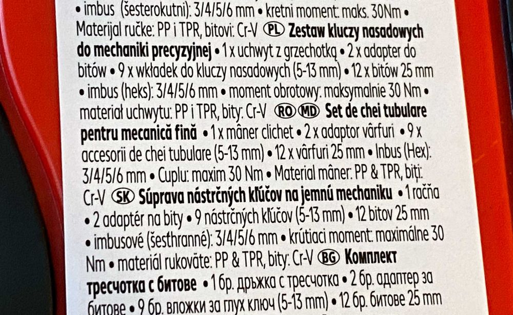 Set chei tubulare cu crichet pentru mecanica fina - noi