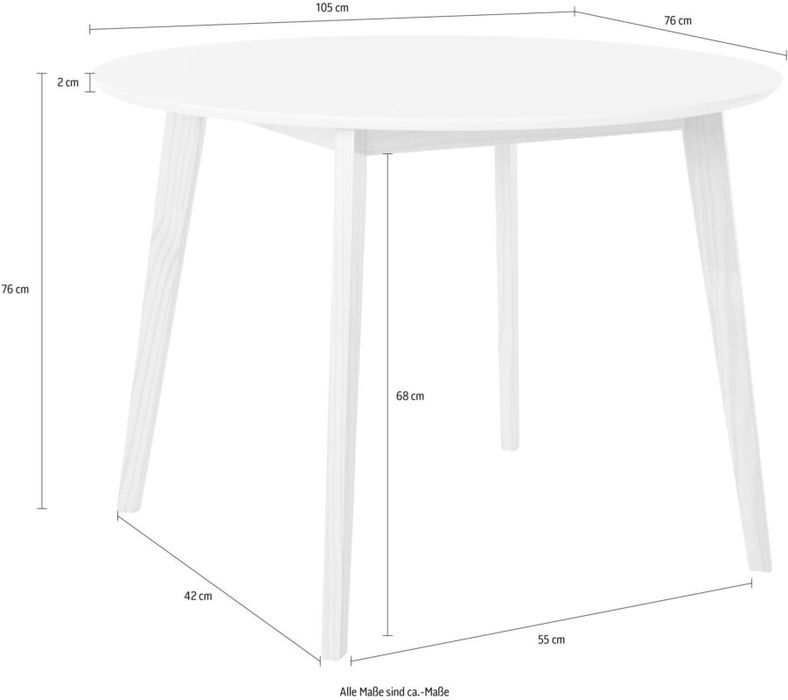 Masa din MDF cu picioare de lemn