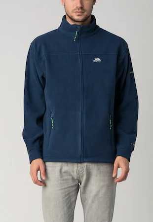 Trespass bluza sport barbati din fleece cu fermoar, albastru, L