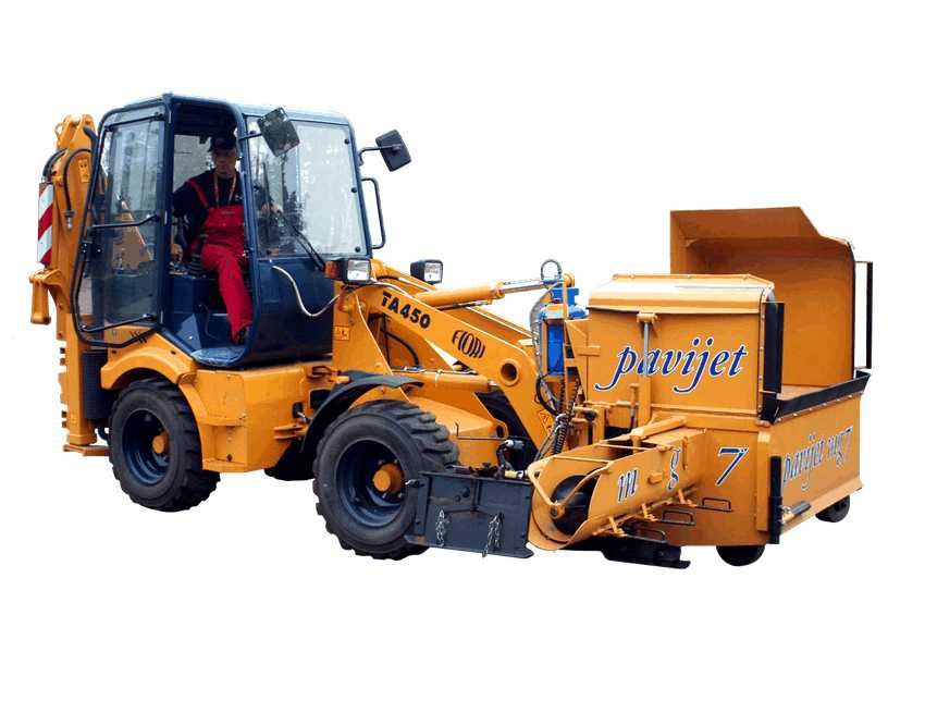 Навесной мини асфальтоукладчик на погрузчик