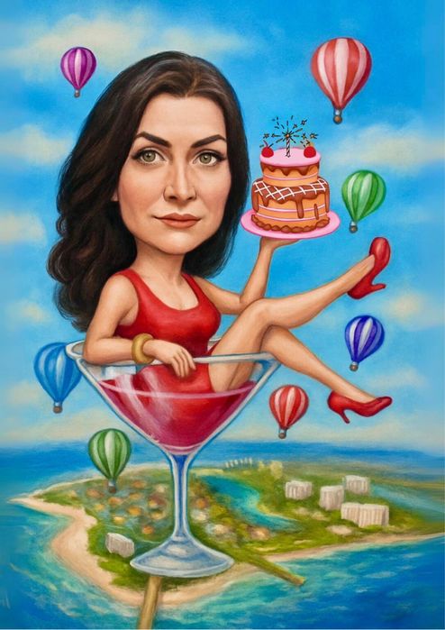 Карикатура! До 24h от 30лв!+ПОДАРЪК персонализирана картичка !