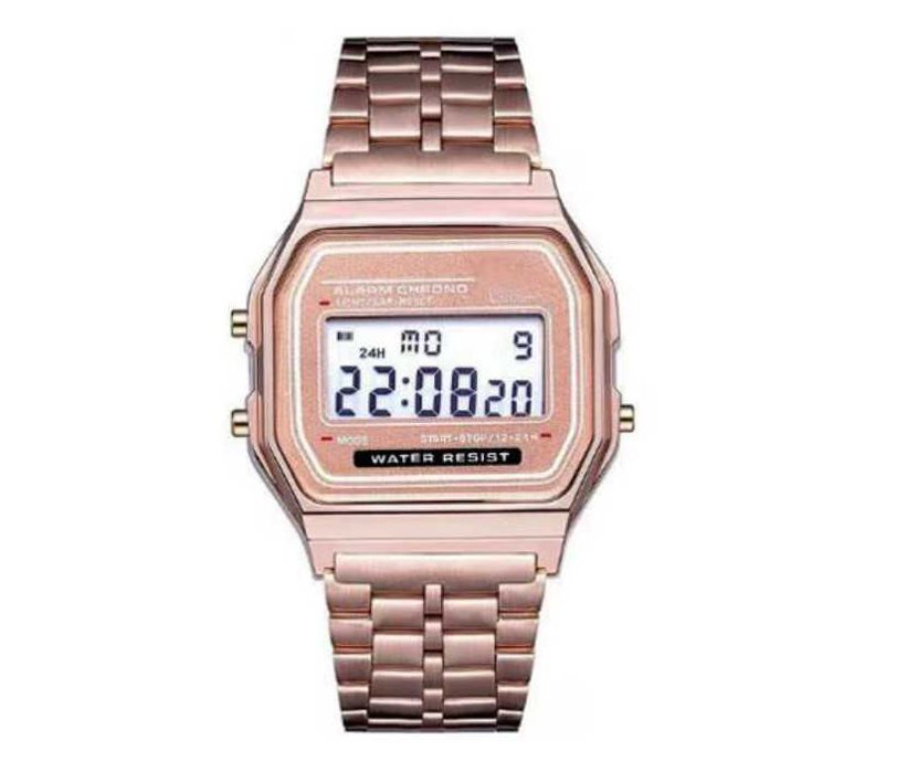 Ceas de mana digital unisex (Roz / Pink) - model vintage - retro