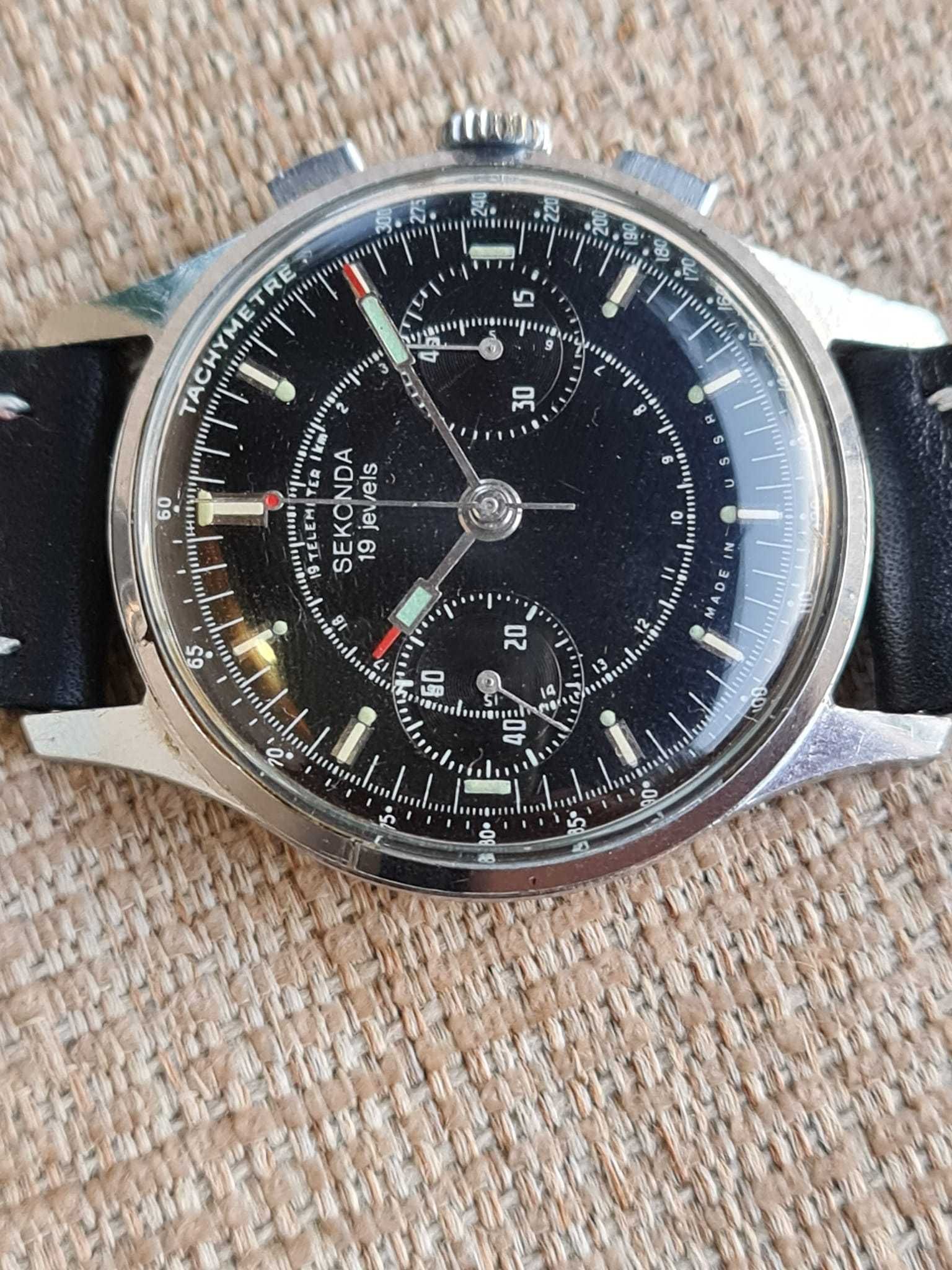 Chronograph Sekonda Strela (Poljot) 19 rubine