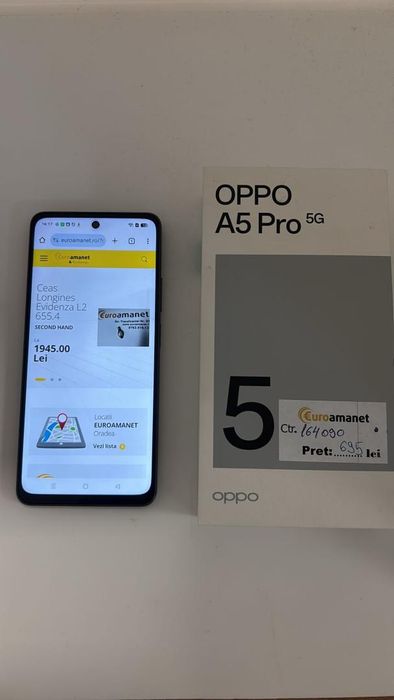 Telefon mobil OPPO A5 Pro, Dual SIM, 8GB RAM, 256GB, 4G -A-