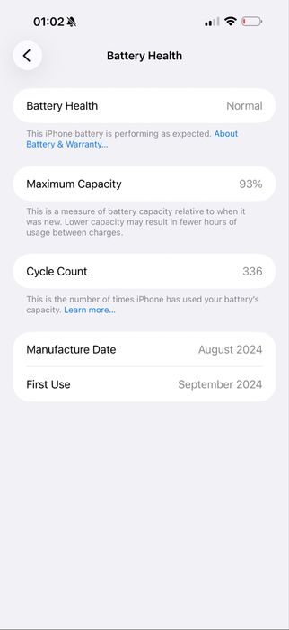 Iphone 16 pro max Desert Titanium 93% ZA/A
