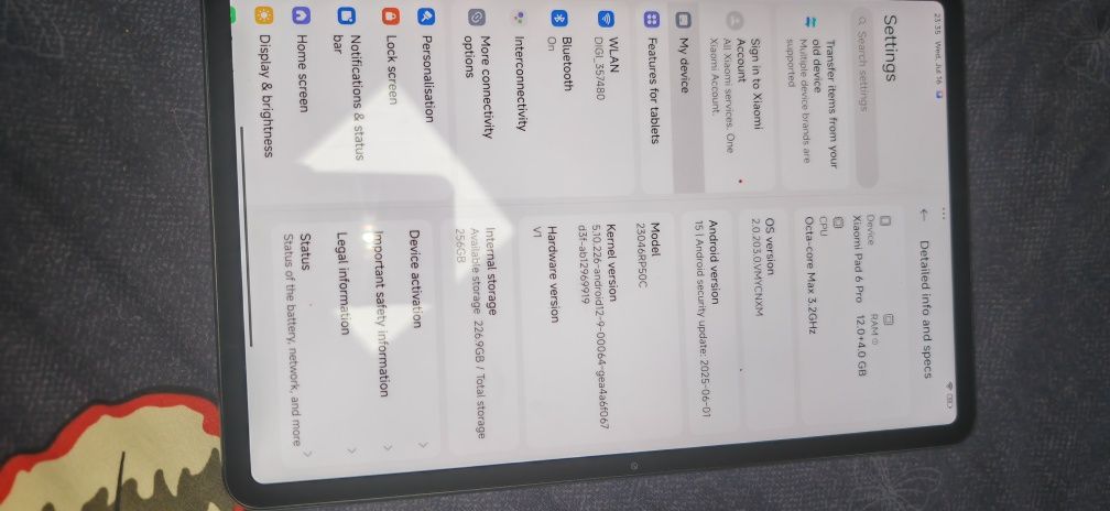 Tabletă Gaming Xiaomi Pad 6 pro 12gb 256,50megapixeli