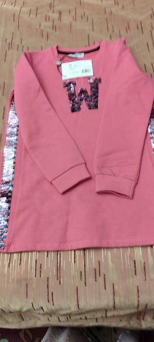Новое розовое детское платье с этикеткой