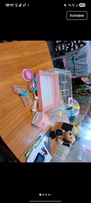 Cusca hamster, roz cu tub