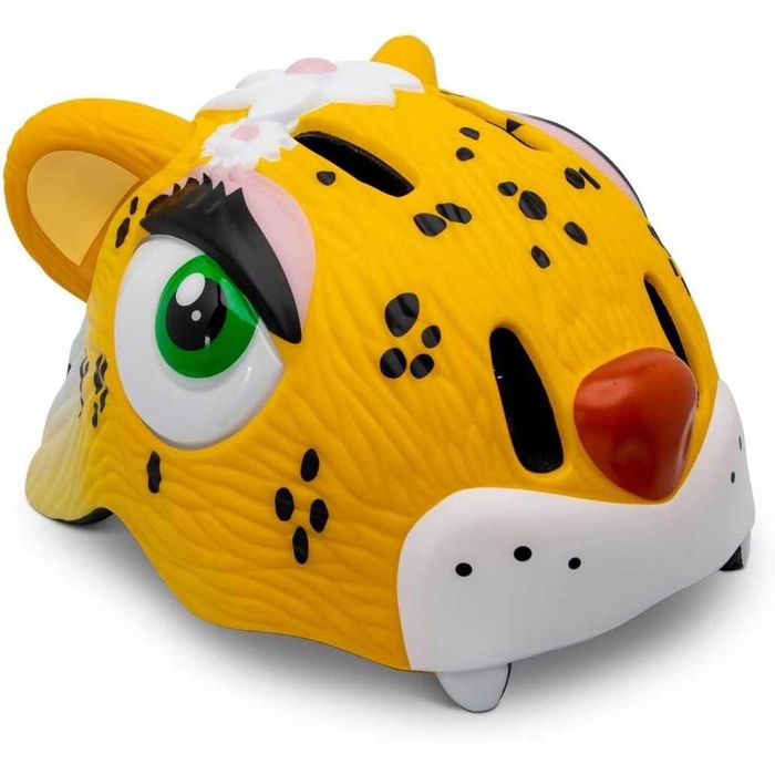 Casca protectie Leopard galben Crazy Safety XS (49 - 55 CM)