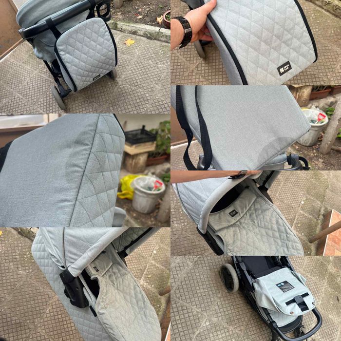 Комбинирана количка Kikaboo Madrid 3В1 MINT MELANGE