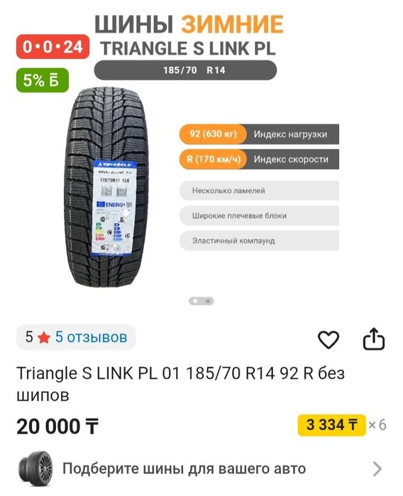 Шины зимный Triangle