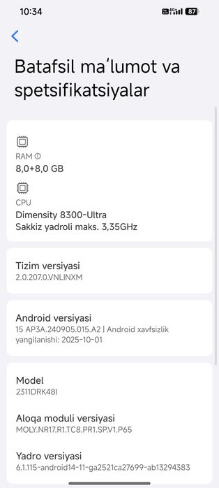 Poco X6 Pro 5G ideal kor dok