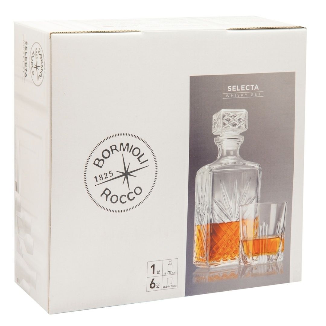 Set whisky 6 pahare + sticla Bormioli Rocco Selecta