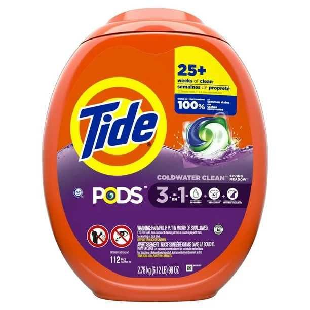 Капсулы для стирки Tide PODS 3-in-1 Clean, Spring Meadow! 112 капсул!