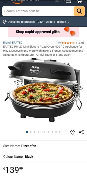 Eratec Tasfirin cuptor pizza