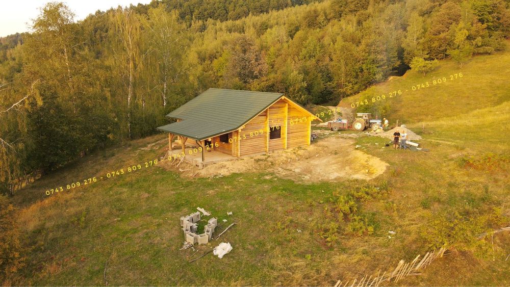 Case Cabane Terase Foisoare Balansoare Lemn rotund calibrat