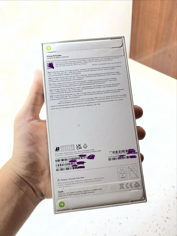 Iphone 16 pro max 512gb natural titanium