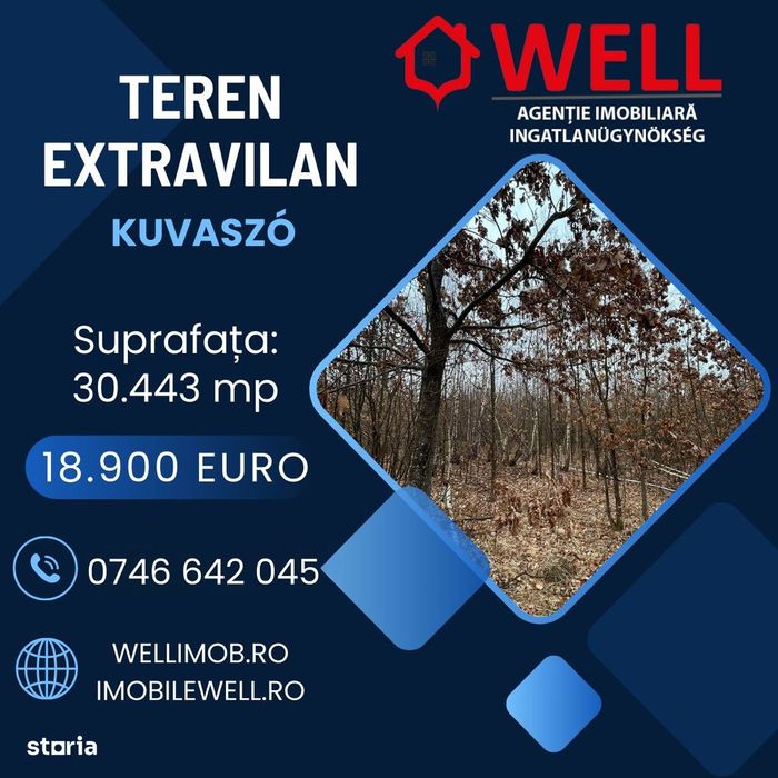 De vânzare teren extravilan în zona turistică denumită Kuvaszó