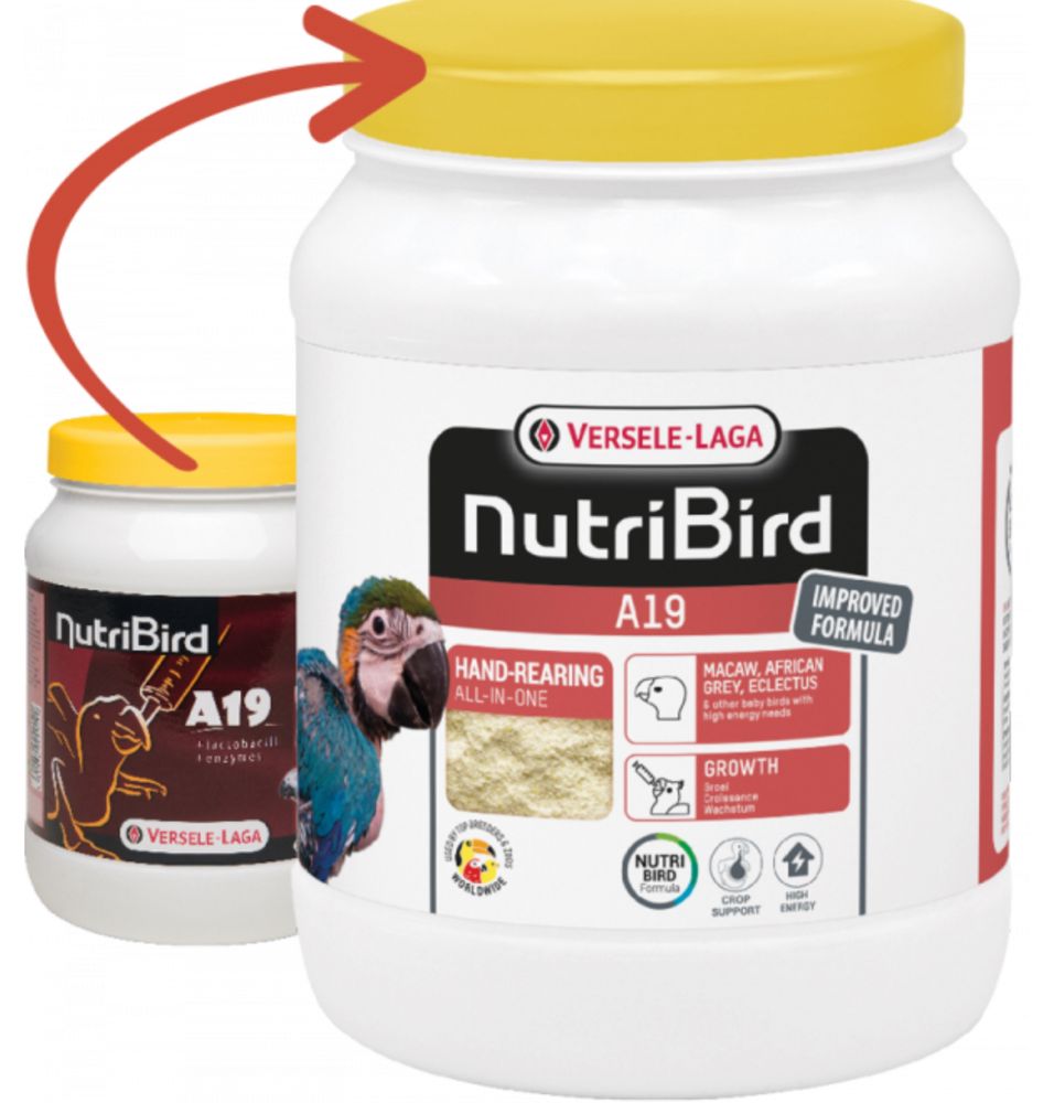 NutriBird A 19 храна за ръчно хранене на папагали, 800 гр