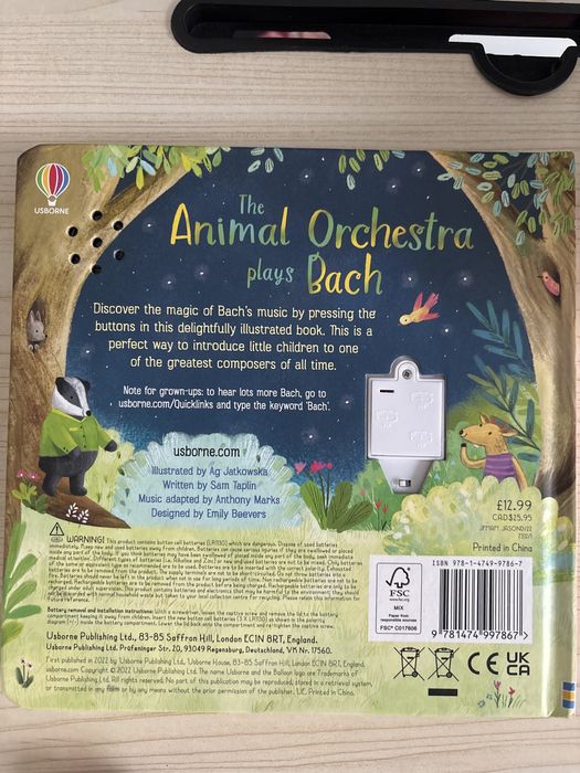 Usborne Musical Books - Animal Orchestra Bach