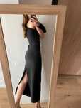 Rochie lungă de seară Zara, neagră, mărimea S