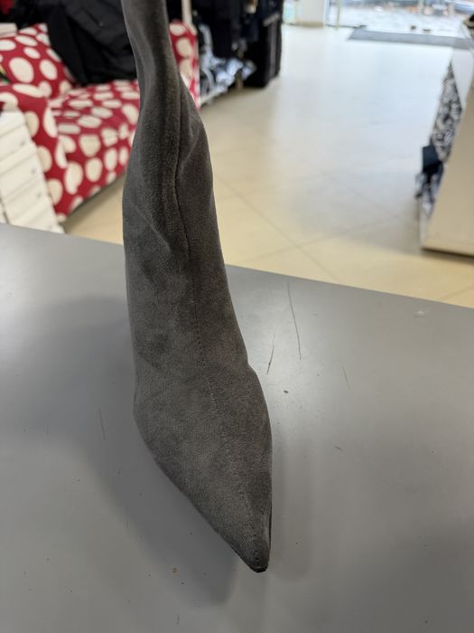 Сиви дамски ботуши