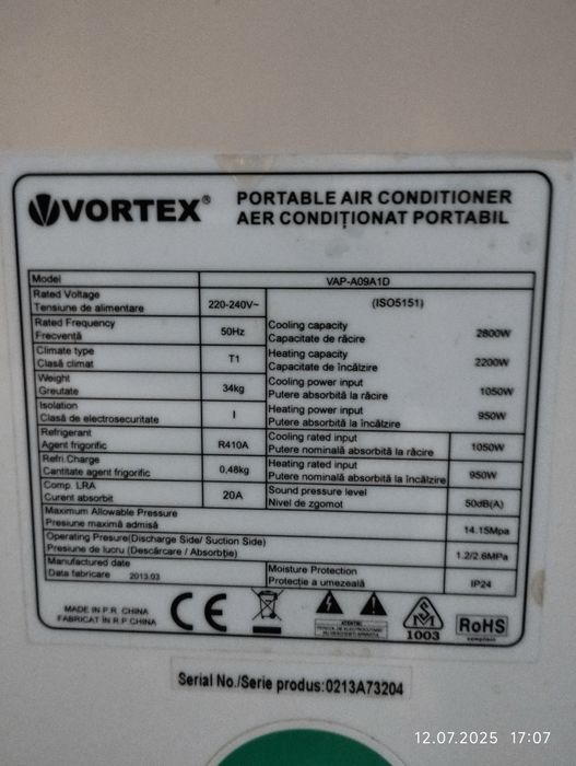 Aer condiționat portabil nou