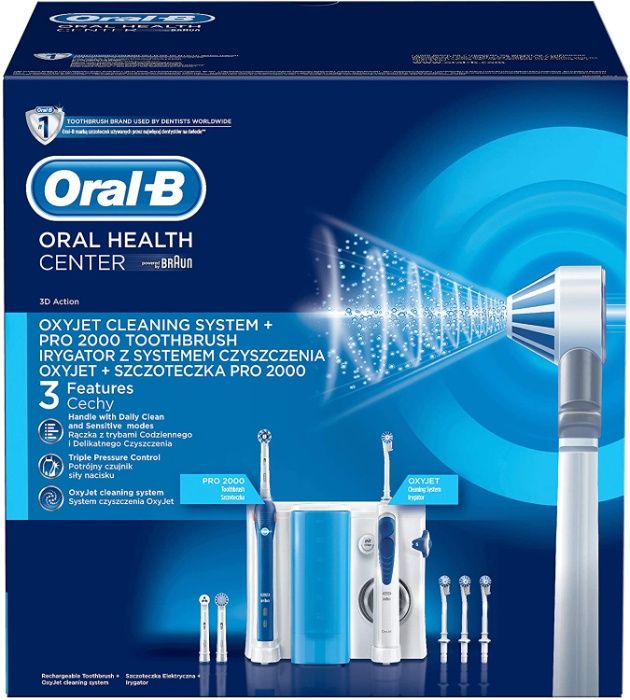 Oral-B Oral Care Center PRO 2000 електрическа четка+ Oxyjet Oral ирига