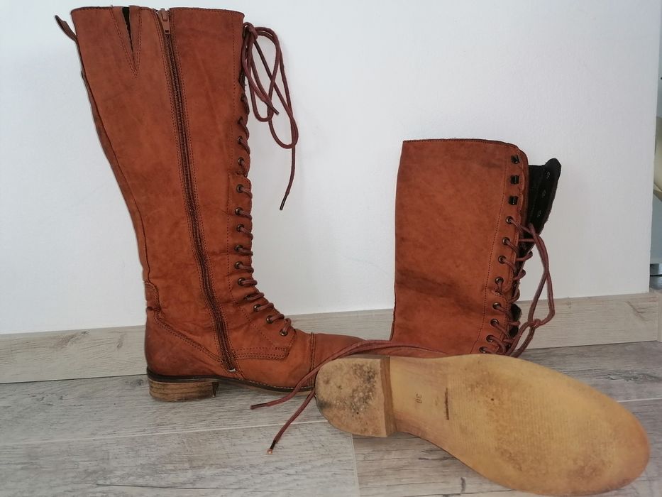 Cizme lungi de piele naturala Nr 38