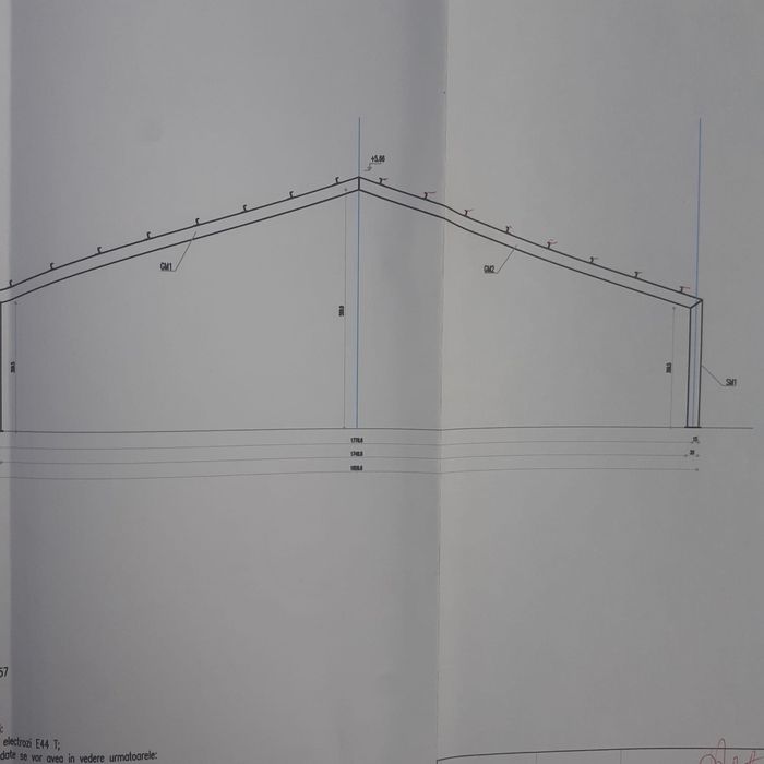 Vand structura metalica/hala metalica din otel IPE 300