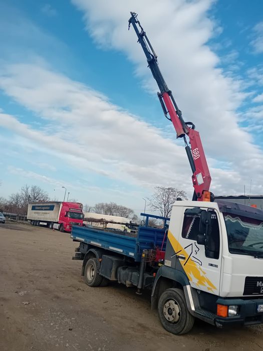 Vând Man 7,5 tone basculabil și cu macara