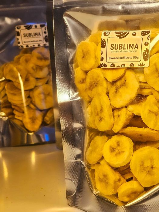 Banane liofilizate – ingredient natural pentru producție