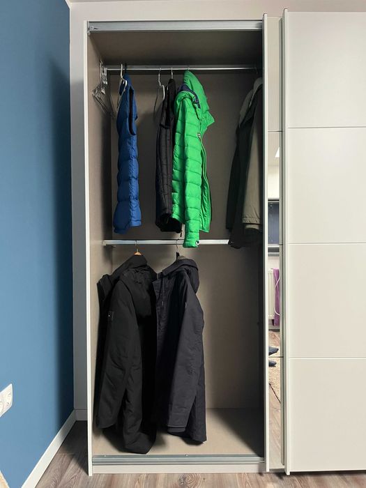 Dulap alb alpin/oglinda 181x210x62cm