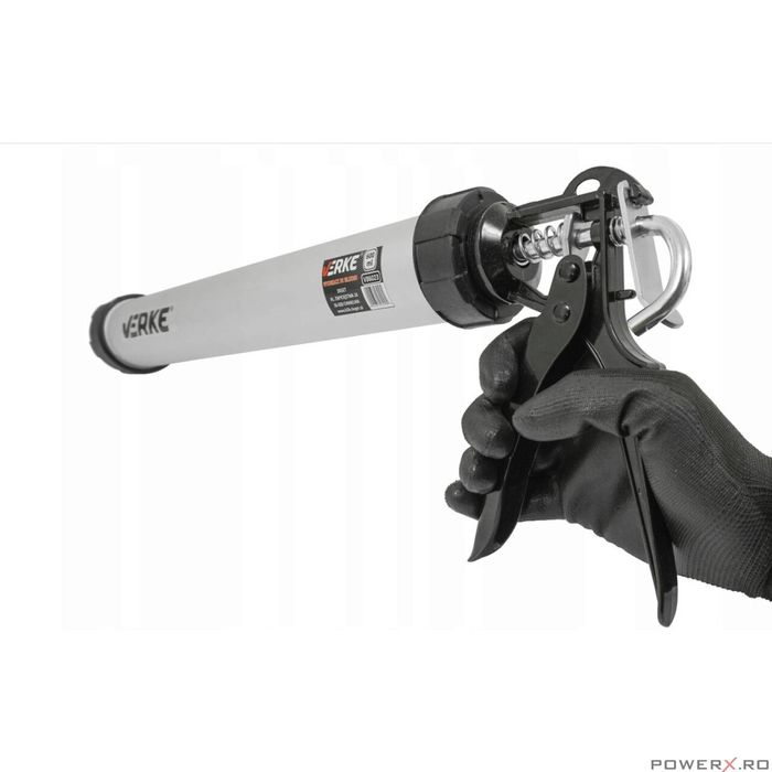 Pistol pentru silicon, acril, 600ml, manual, Verke