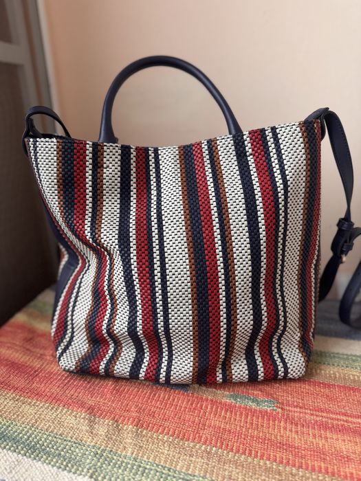 Чанта Fiorelli голяма синьо бяло червено
