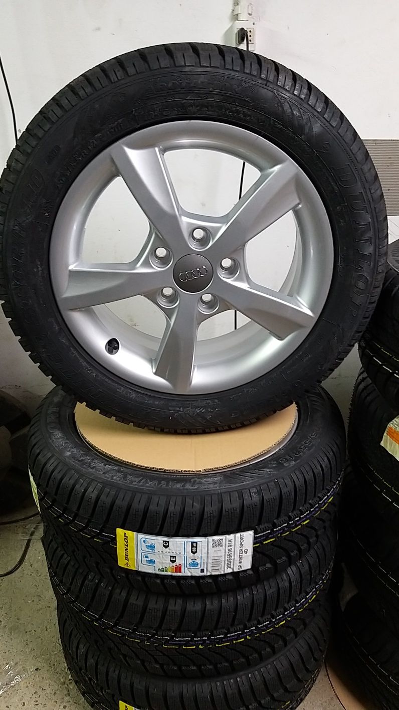 Set jante noi originale audi iarna un set 205/55/16 DUNLOP AO