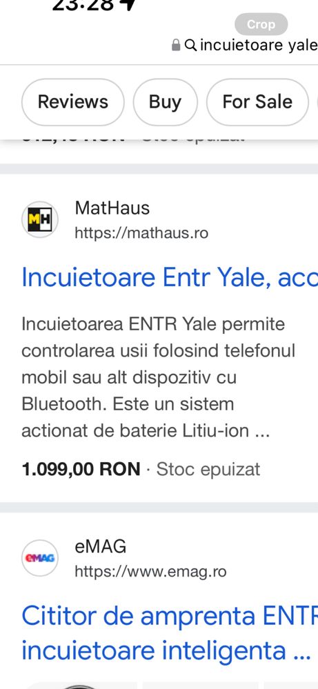 Incuietoare inteligenta Yale Entr+ Cititor amprenta