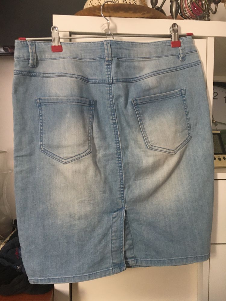 Fusta jeans nr 40-42 denim deschis