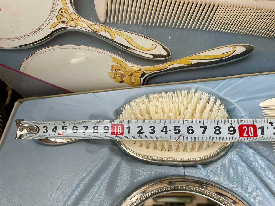 Красив посребрен комплект с позлата, закупен от Англия