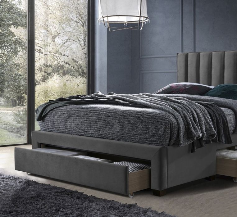 Тапицирано легло Grace Сиво 140/200