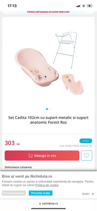 Set cadita102 cu suport anatomic si cadru metalic alb