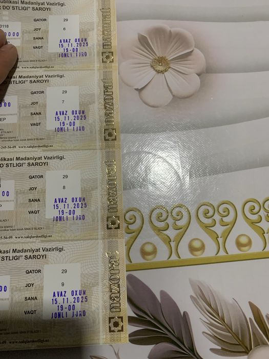 Avaz Ohun ga biletlar bor