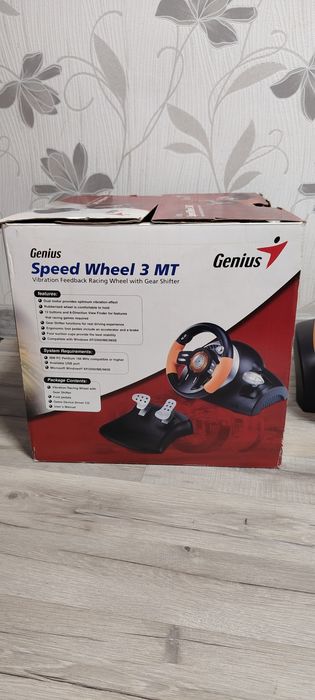 Volande curse Genius Speed Wheel 3 MT cu feedback prin vibrații și