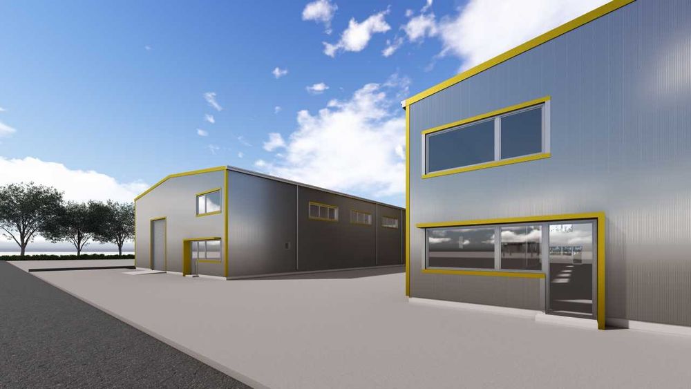 hale productie/depozit cu birouri de vanzare