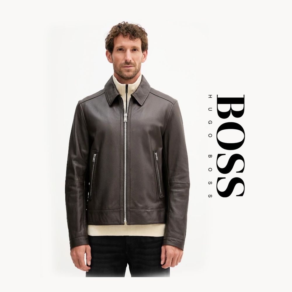 Geaca de piele Hugo Boss H Mapson 4 50543214, Nr. 56, Originala - Noua