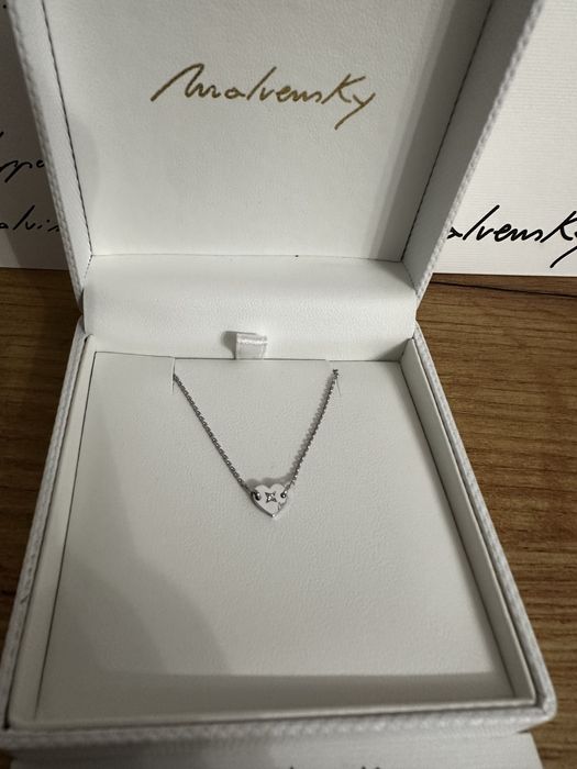 Bratara aur alb 14KT cu diamant - 16-18cm